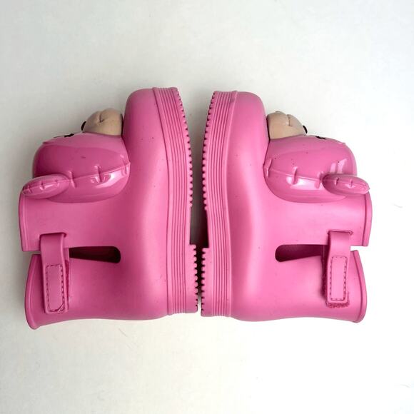 Mini Melissa + Jeremy Scott Pink Monkey Rainboots Water Resistant Boots Sz 6/7 - Picture 6 of 11